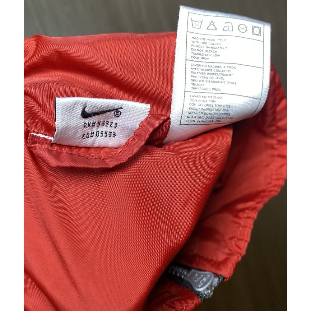 Vintage 90's Nike Color block Windbreaker Jacket Classic Red Full Zip Athletic - Picture 6 of 11